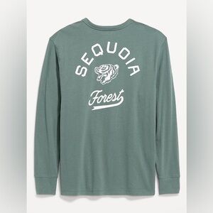 Old Navy Loose Graphic Long Sleeve Sequoia Forest Shirt